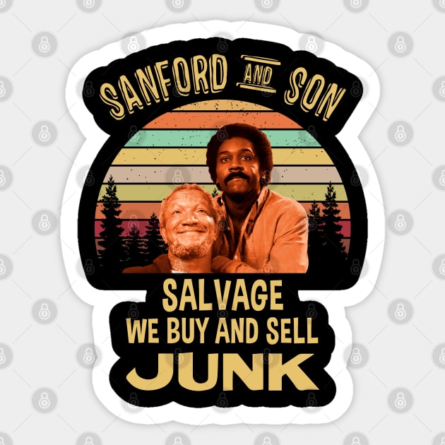 Sanford and son salvage we buy and sell Junk vintage Sticker by Fauzi ini senggol dong